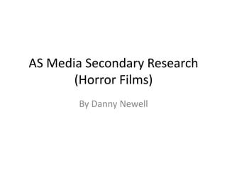 Horror genre history research | PPT