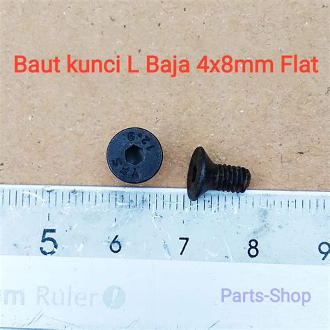 Jual Baut Flat M Mm Verseng L Baja Hitam Kunci Mm Baud X Mm