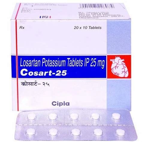 25mg Losartan Potassium Tablet At ₹ 3609box Hypertension Medicine