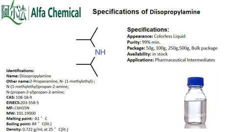 China Diisopropylamine CAS NO: 108-18-9 Manufacturers - Free Sample ...