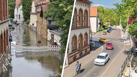 Hochwasser Vorher Nachher Fotos Halle Saale Händelstadt