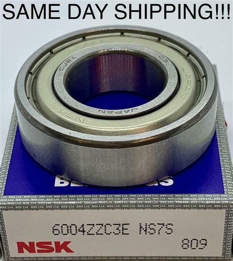 NSK 6004 ZZ C3 Deep Groove Ball Bearing Metal Shielded 20x42x12 Mm