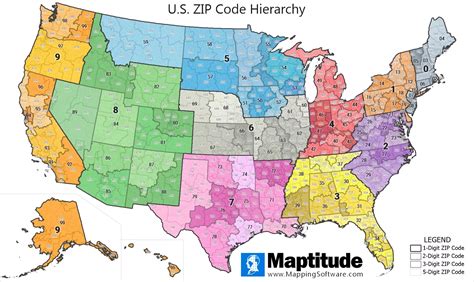 Maptitude Map: Geographical Hierarchy of ZIP Codes