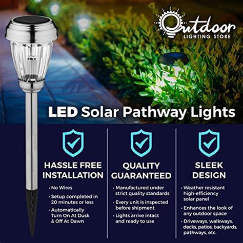 Set Of 6 Solar Path Lights Low Voltage Wireless Led Solar Pathway Li Us Home Gear Llc