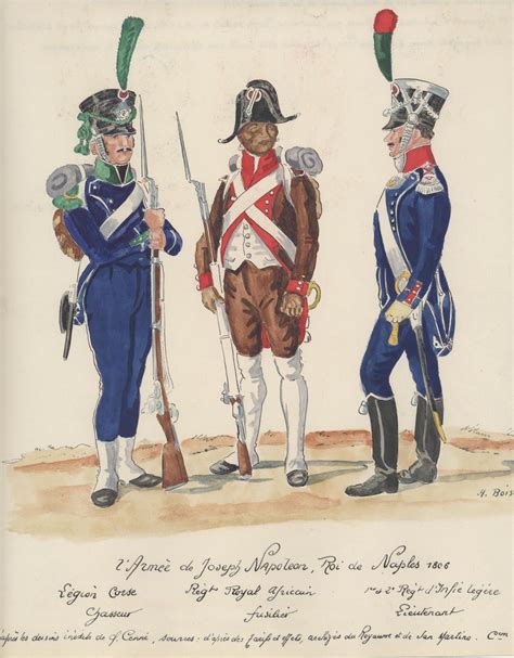 Naples Legion Corse Chasseur Regiment Royal Africain Fusilier