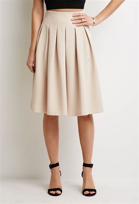 Box Pleat A Line Skirt Skirt Design Trendy Skirts Womens Skirt