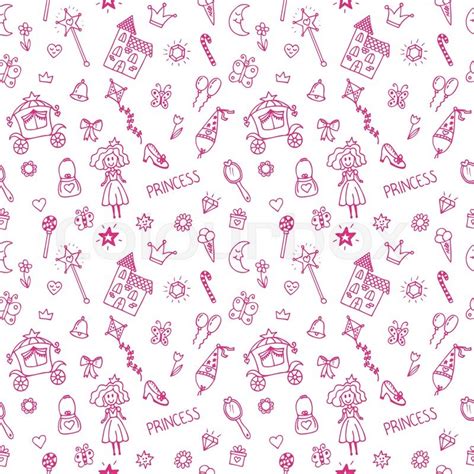 Hand Drawn Seamless Pattern With Stock Vector Colourbox