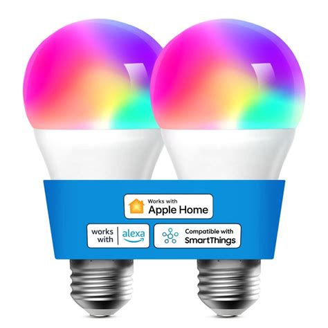 Meross Smart Wi Fi LED Bulb With RGB E27 2 Pack