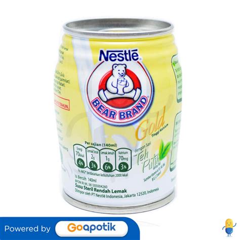 BEAR BRAND GOLD SUSU STERIL TEH PUTIH 140 ML KALENG Kegunaan Efek