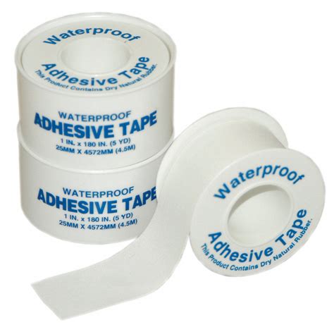 First Aid Tape, White, Waterproof Yes, Waterproof, 1 in Width, 5 yd ...