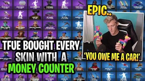 TFUE S EPIC Locker Bought Every SKIN With A MONEY COUNTER Fortnite