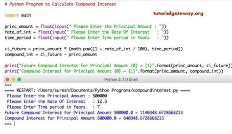 Python Program Please Solve Topic Modules Write A Module To Calculate The Compound Interest