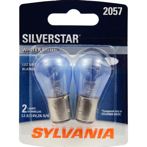 2 Pk Sylvania 2057 Silverstar High Performance Automotive Light Bulb