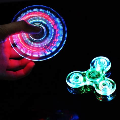 Luminous Led Light Fidget Spinner Hand Top Spinners Glow In Etsy