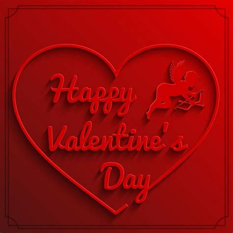 3d Red Heart Happy Valentine Day Background Vectors Graphic Art Designs In Editable Ai Eps