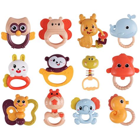 Baby Rattles Teether Monkey Rattle Teething Toys For Babies Baby