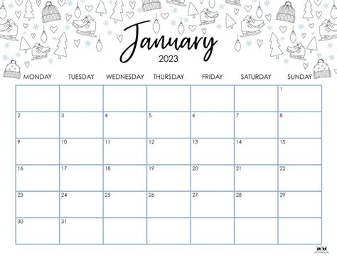 Printable January 2023 Calendar Style 33 Free Printable Calendar