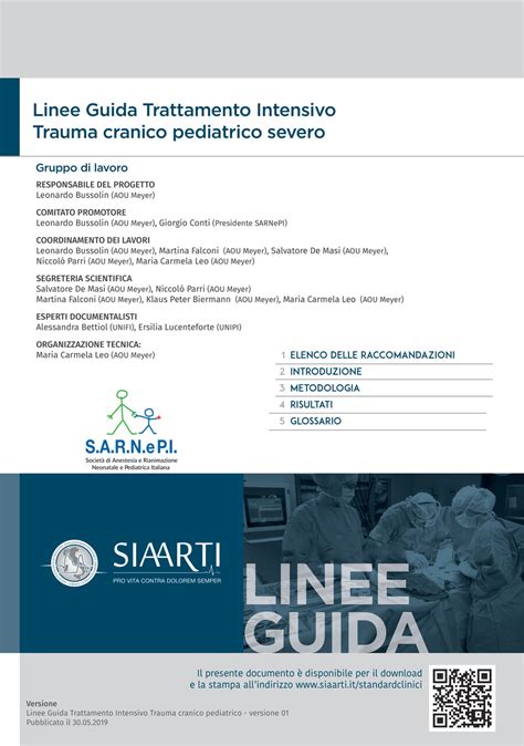 Linee Guida SIAARTI SARNePI Trattamento Intensivo Trauma By SIAARTI