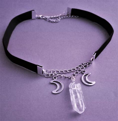 Nu Goth Crystal Choker Etsy Shop Ofstarsandwine Goth