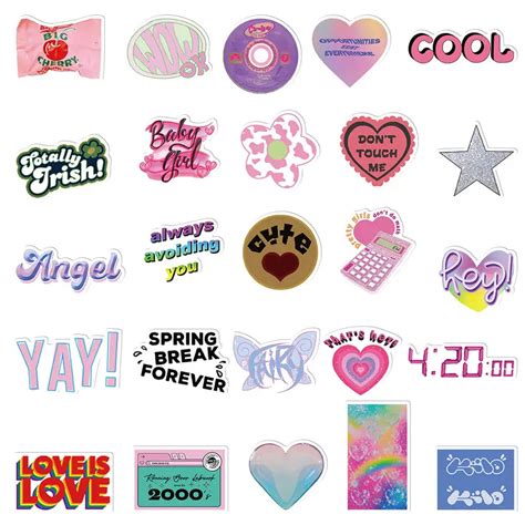 Preppy Stickers Aesthetic Happy Face Stickers For Water Bottle Laptop