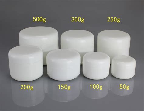 200g White PP Plastic Double Wall Jar With White Lid Body Scrub