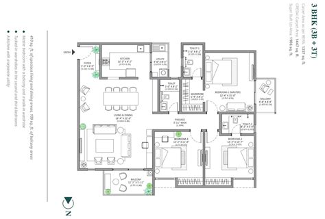 Assetz Marq Floor Plans North East Facing 3 & 4 Bedroom Apartments