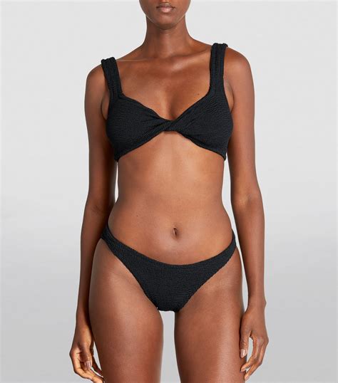 Womens Hunza G Black Twist Juno Bikini Harrods UK