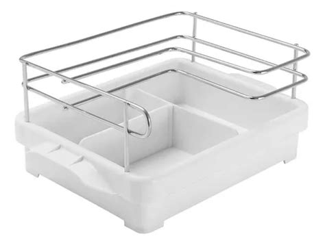 Suporte Para Porta Temperos Em A O Cromado De Mesa Branco Mercadolivre