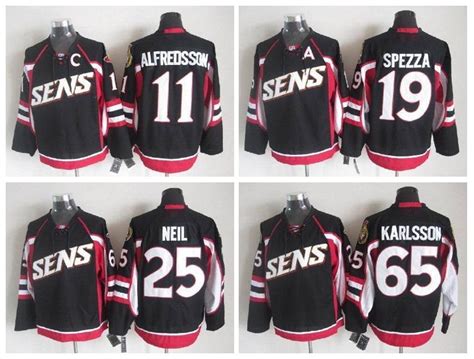 2019 Ottawa Senators Men' S Ice Hockey Jerseys 65 Erik Karlsson 11 ...