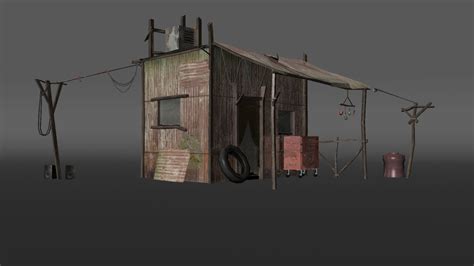 Shanty Shack Game Pronto Modello 3d 5 Unknown Ma Fbx Obj Free3d