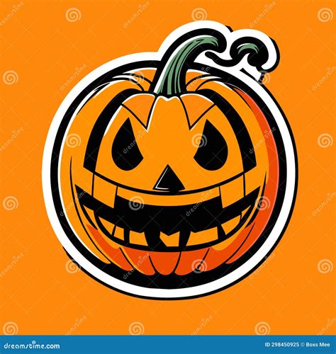 Halloween Pumpkin Mascot Template Vector Design Illustration Isolated Ai Generated Stock