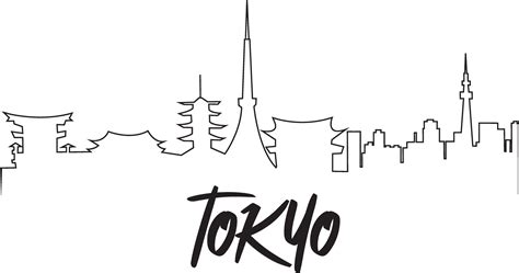 Tokyo Line Drawing Free Vector 27533329 Vector Art at Vecteezy