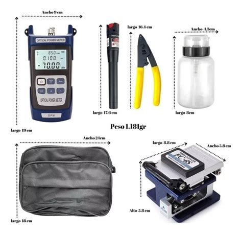 Kit De Herramientas Fibra Optica Con Medidor D Potencia 10km