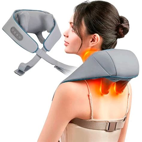 Colete Shiatsu Pesco O Massageador Cervical Ombros Lombar Infravermelho