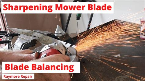 Lawn Mower Blade Sharpening And Balancing Blade Form A Walk Behind Toro 22 Inch Mower Youtube