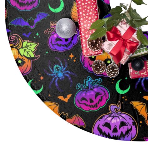 Pumpkin Tree Skirt Halloween Tree Skirt Bat Tree Skirt - Etsy