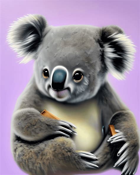 Cute Whimsical Baby Koala Bear · Creative Fabrica