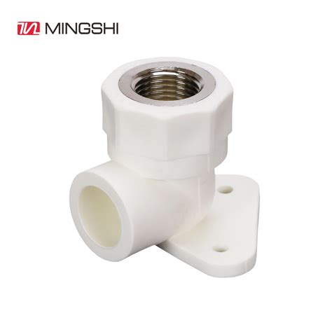 Mingshi Plumbing Materials PPR Fittings Wall Plated Female Elbow