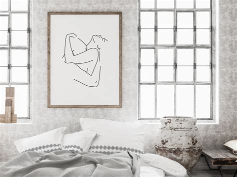 Erotic Couple Line Art Print Lovers Sexy Line Drawing Couple Etsy New Zealand