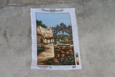 CANEVAS FINI PAYSAGE Chaumiere Et Puits EUR 5 00 PicClick FR