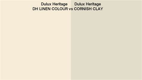 Dulux Heritage Dh Linen Colour Vs Cornish Clay Side By Side Comparison