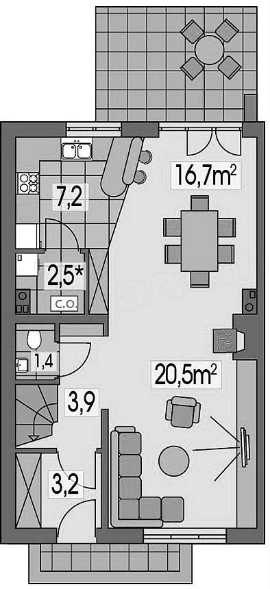 Projekt Domu Nutka Segment Lewy Floor Plans Visualizations