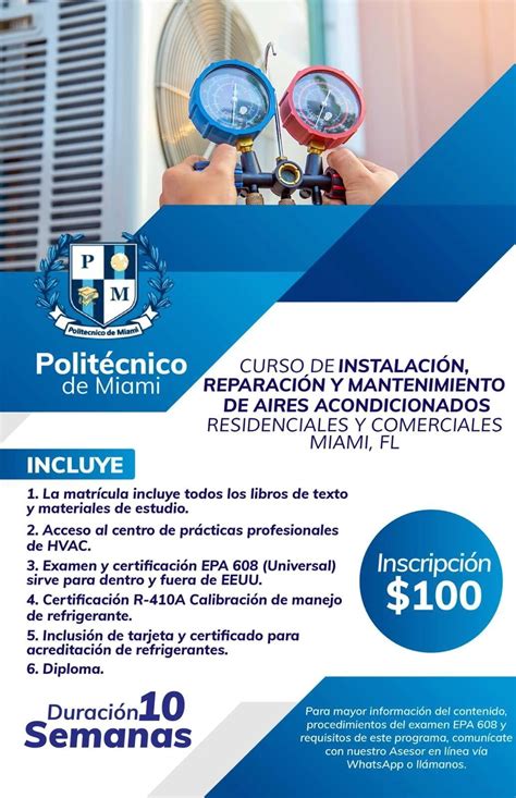 Politécnico de Miami Capacitación en Refrigeración y Cursos de HVAC