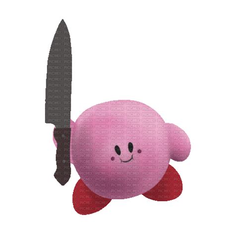 Kirby Has A Knife Kirby Cutecore Kawaii Knife