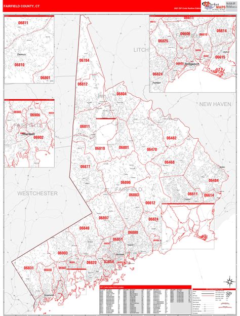 Connecticut Zip Codes Map