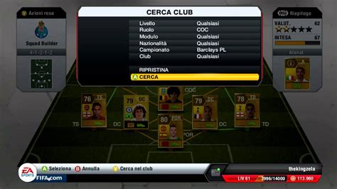 Fifa 13 Squadra Buggata E Velocissima Barclays Premier League Squad