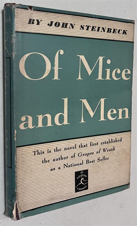 Of Mice And Men By John Steinbeck Very Good Hardcover 1937 Once