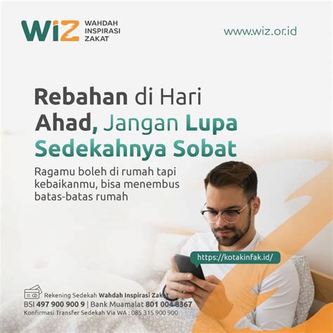 Rebahan Di Hari Ahad Jangan Lupa Sedekahnya Sobat WAHDAH INSPIRASI ZAKAT