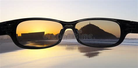 Protect Eyes From The Sun On The Beach Stock Image Image Of Protect