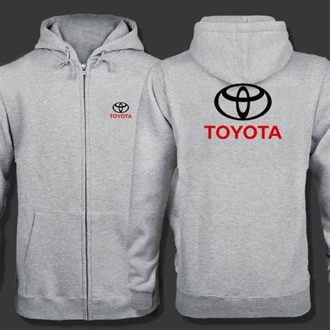 Autumn Winter Toyota logo Zip Up Hoodie Man Hoodies Sweatshirts zipper ...